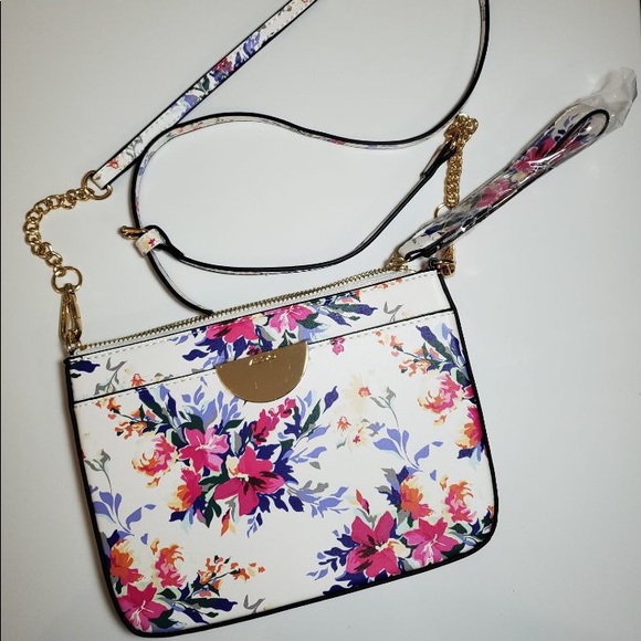 Aldo Handbags - Aldo Crossbody and Clutch White-Pink Floral